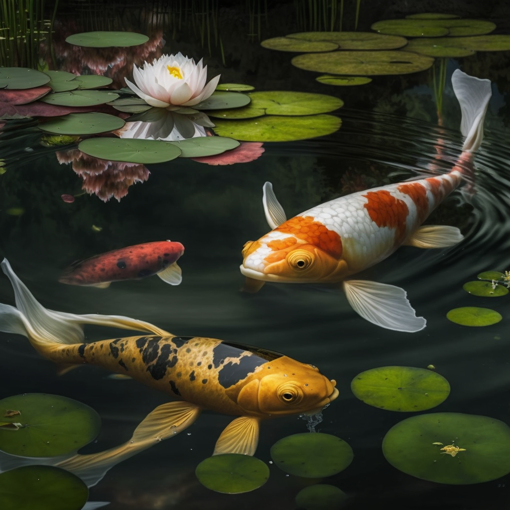 ibrant koi and goldfish pond, showcasing the results of using Debride ProHealth.