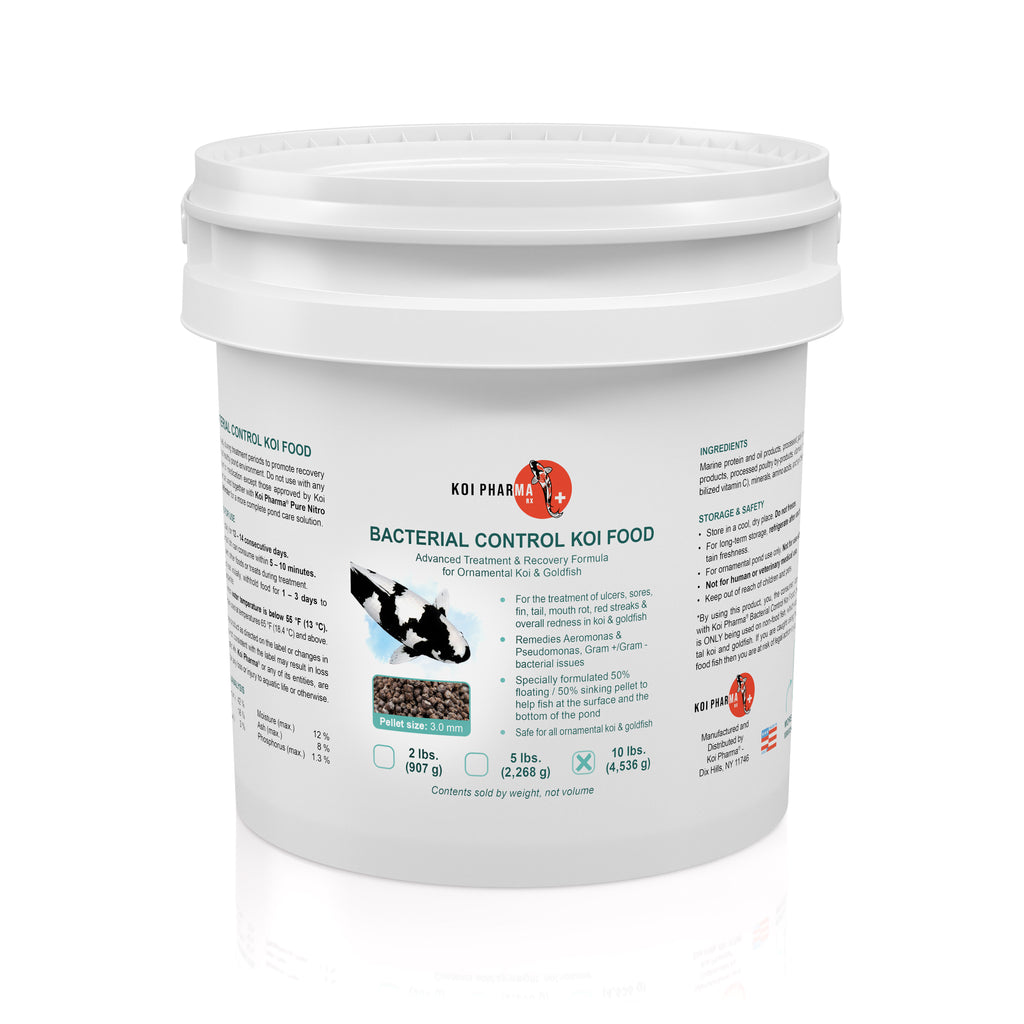 Bacterial Control Koi Food by KOI PHARMA® - Bacterial Disease Neutralizer