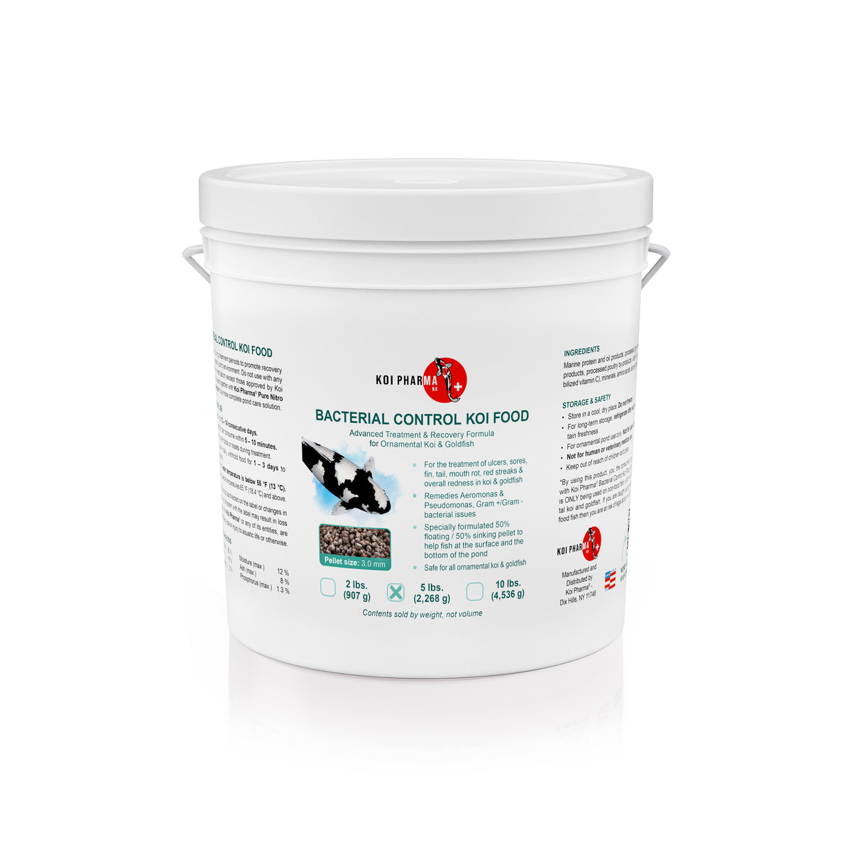 Bacterial Control Koi Food for Ornamental Fish by KOI PHARMA®