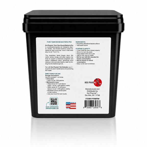 Pure Year-Round Bacteria Pro -- 3-In-1 Pond Cleaner, Clarifier & Koi Disease Control