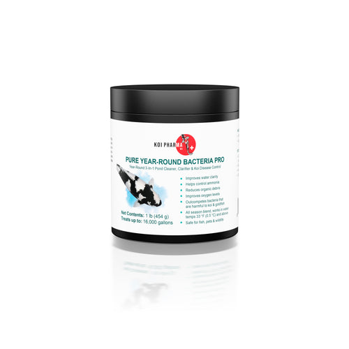 Pure Year-Round Bacteria Pro -- 3-In-1 Pond Cleaner, Clarifier & Koi Disease Control