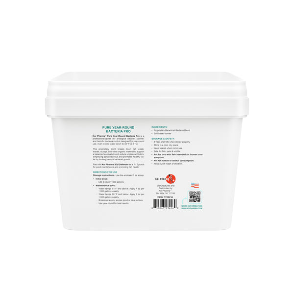 Pure Year-Round Bacteria Pro -- 3-In-1 Pond Cleaner, Clarifier & Koi Disease Control