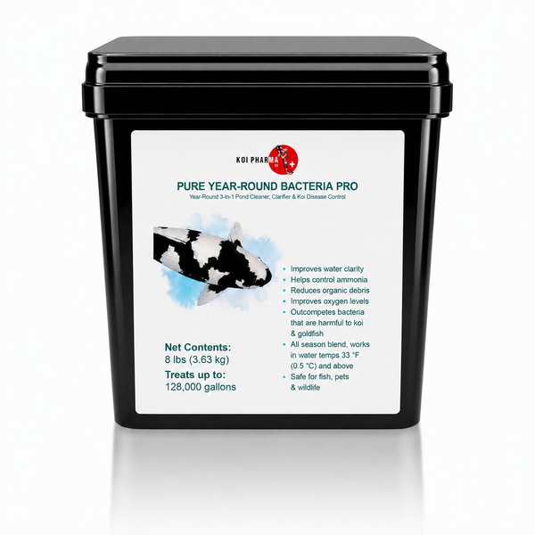 Pure Year-Round Bacteria Pro -- 3-In-1 Pond Cleaner, Clarifier & Koi Disease Control