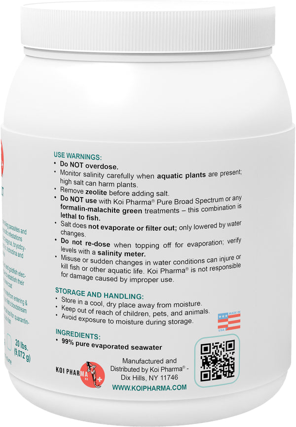 Pure Salt Koi Therapy - All-Natural Parasite and Protozoa Control Koi Salt Treatment