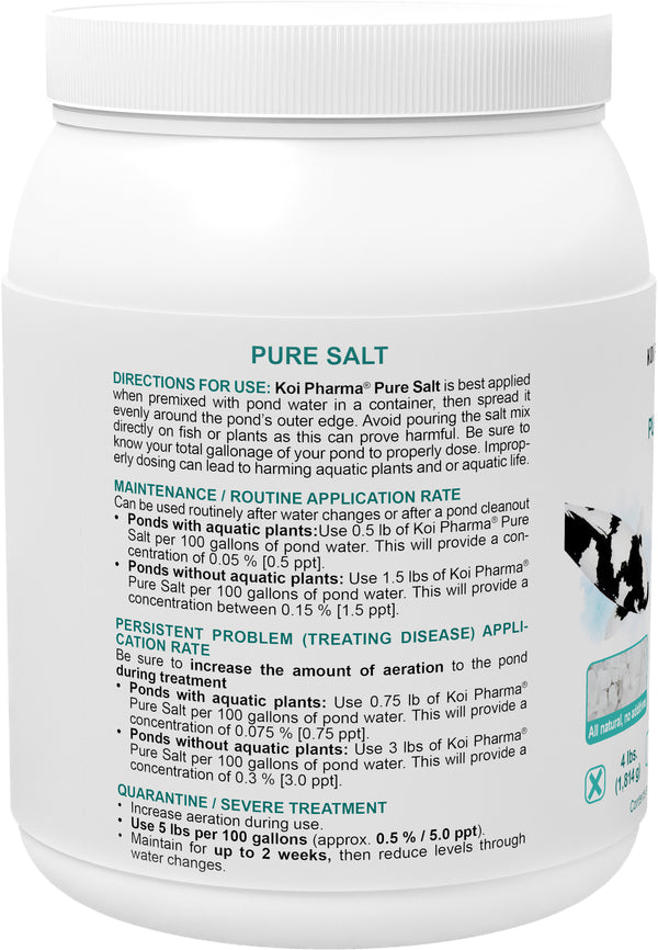 Pure Salt Koi Therapy - All-Natural Parasite and Protozoa Control Koi Salt Treatment